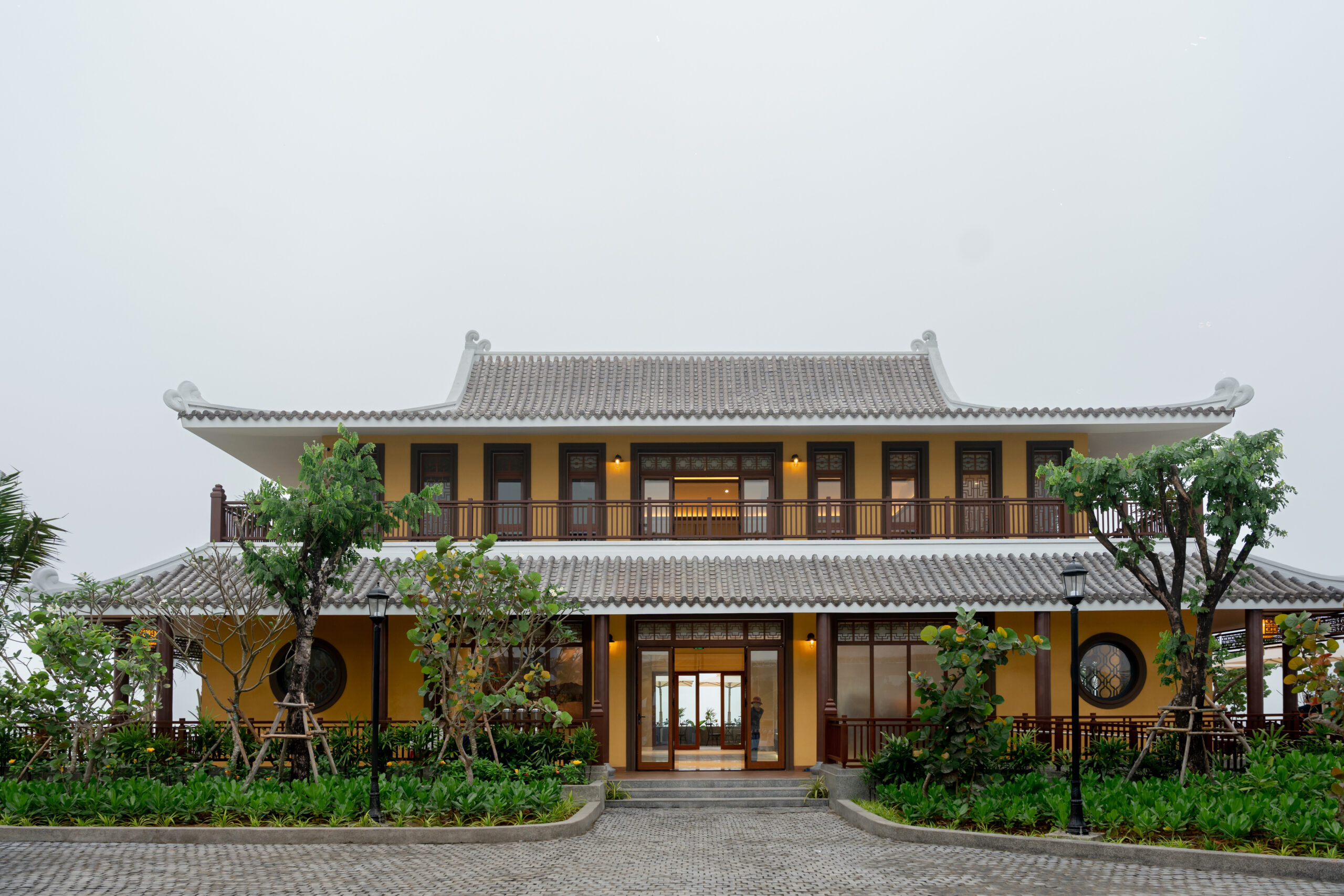 Nhà chờ Nam Ô với kiến trúc mang đậm bản sắc Việt. Ảnh: Tập đoàn Trung Thuỷ